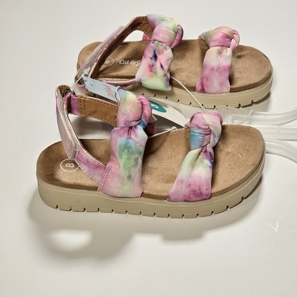 Toddler Girls Cat & Jack Tie-Dye Fabric Sandals Size 8 - Picture 5 of 10